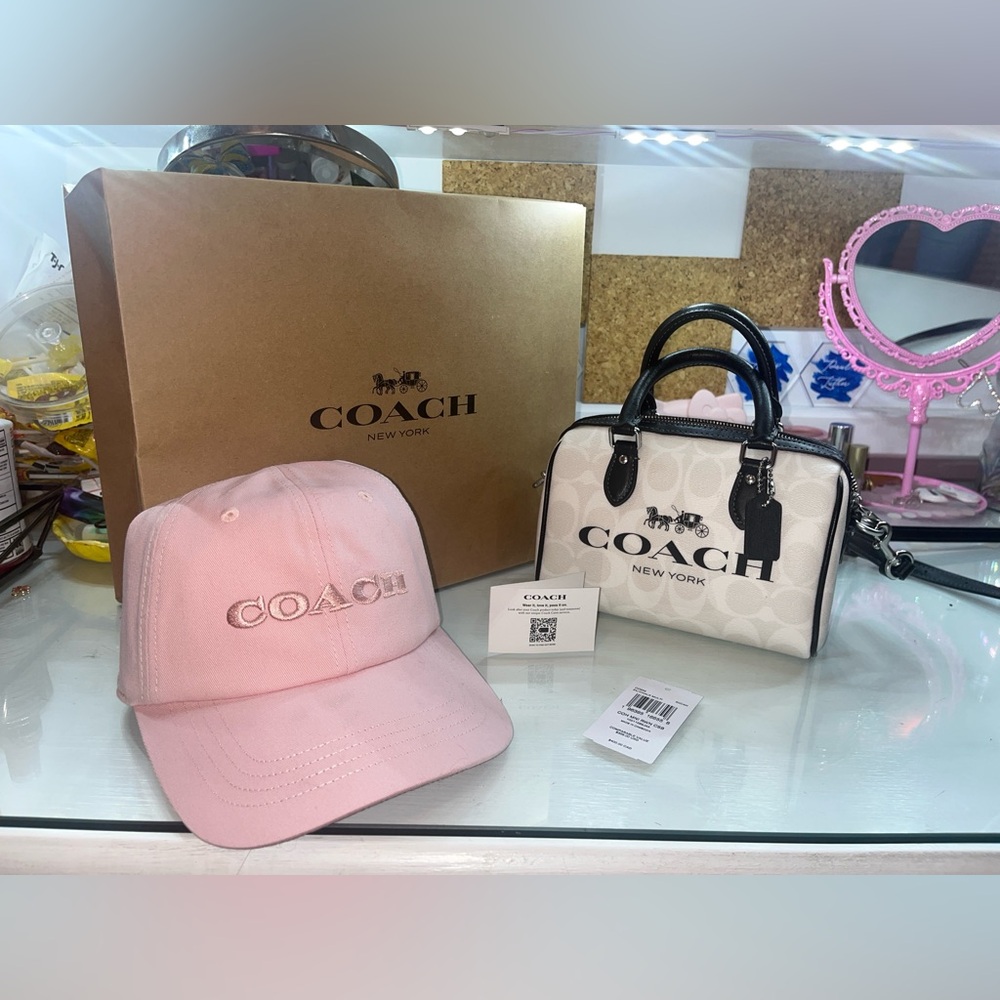 BRAND NEW COACH BAG AND HAT!